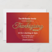 感謝祭ディナー 招待状 (正面)