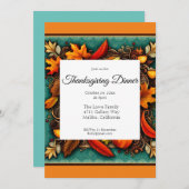 感謝祭ディナー 招待状 (正面/裏面)