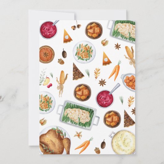 感謝祭ディナー 招待状 (裏面)