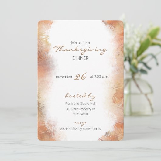 感謝祭ディナー 招待状 (スタンド正面)