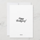 感謝祭ディナー – 熱帯の屋外 シーズンカード (裏面)