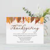 感謝祭ディナー | *編集する簡単* 招待状 (スタンド正面)