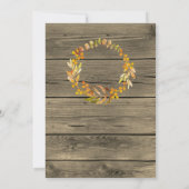 感謝祭ディナ素朴ンウッド 招待状 (裏面)