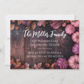 感謝祭ディナ素朴ーパンプキン招待状 招待状 (裏面)