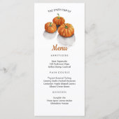 感謝祭ディナ絵を描ーパンプキンス メニュー (正面)