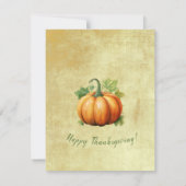 感謝祭デイディナー招待状 招待状 (裏面)