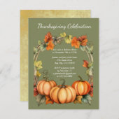 感謝祭デイディナー招待状 招待状 (正面/裏面)