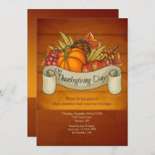 感謝祭デイハーベスト招待状 招待状 (正面/裏面)