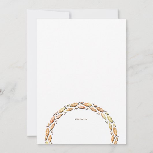 感謝祭デイポトラックディナー招待状 招待状 (裏面)