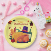 感謝祭デコレーションお祝い ペーパープレート (パーティー)