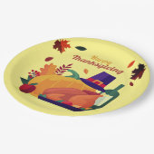 感謝祭デコレーションお祝い ペーパープレート (アングル)