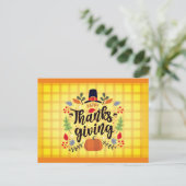 感謝祭デコレーションお祝い ポストカード (スタンド正面)