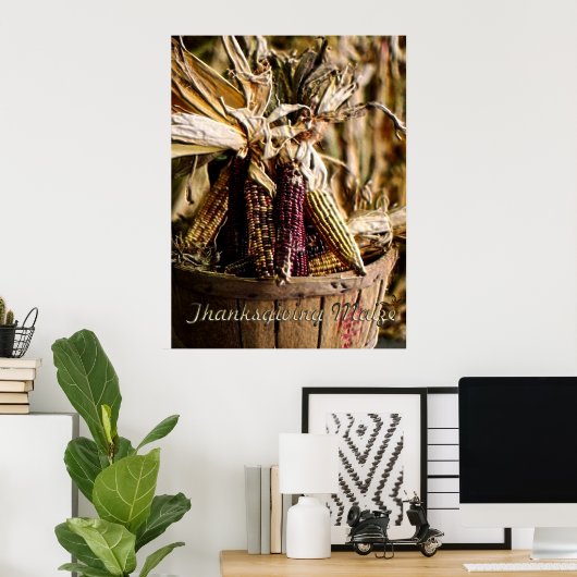 感謝祭トウモロコシ ポスター (ホームオフィス)
