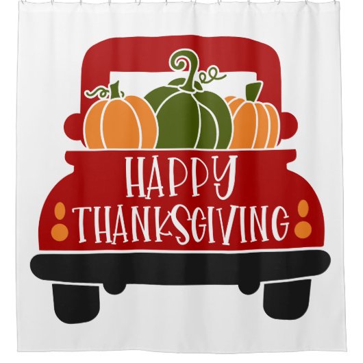 感謝祭トラック シャワーカーテン (正面)
