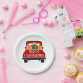 感謝祭トラック ペーパープレート (パーティー)