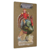 感謝祭トルコおもしろいヴィンテージ挨拶 クリップボード (右)