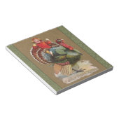 感謝祭トルコおもしろいヴィンテージ挨拶 ノートパッド (アングル)