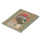 感謝祭トルコおもしろいヴィンテージ挨拶 ノートパッド (回転)