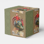 感謝祭トルコおもしろいヴィンテージ挨拶 フェイバーボックス (裏面サイド)