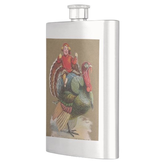 感謝祭トルコおもしろいヴィンテージ挨拶 フラスク (左)