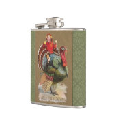 感謝祭トルコおもしろいヴィンテージ挨拶 フラスク (左)