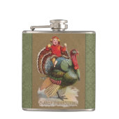感謝祭トルコおもしろいヴィンテージ挨拶 フラスク (正面)