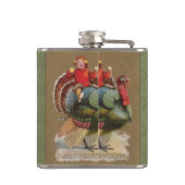 感謝祭トルコおもしろいヴィンテージ挨拶 フラスク (裏面)