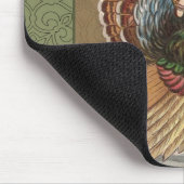 感謝祭トルコおもしろいヴィンテージ挨拶 マウスパッド (コーナー)