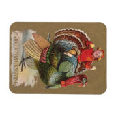 感謝祭トルコおもしろいヴィンテージ挨拶 マグネット (横)