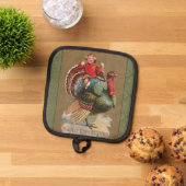 感謝祭トルコおもしろいヴィンテージ挨拶 鍋敷き (トップダウン)