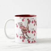 感謝祭トルコおよび果実のマグ ツートーンマグカップ (左)