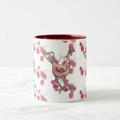 感謝祭トルコおよび果実のマグ ツートーンマグカップ (中央)