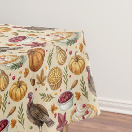 感謝祭トルコとカボチャの収穫パターン テーブルクロス