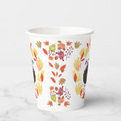 感謝祭トルコと紅葉紙カップ 紙コップ (左)