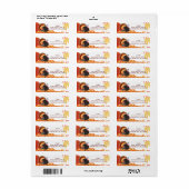 感謝祭トルコと紅葉 ラベル (フルシート)