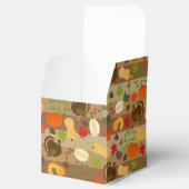 感謝祭トルコのカボチャ秋の収穫模様 フェイバーボックス (オープン)