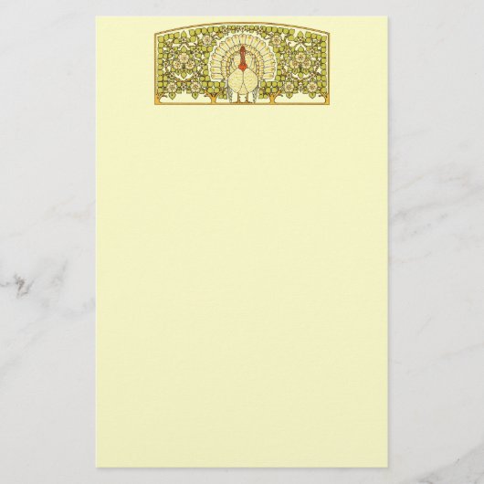 感謝祭トルコのグリーティングカード 便箋 (正面)