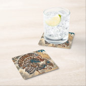 感謝祭トルコのコースターのためのホリデーテーブル スクエアペーパーコースター (インサイチュ)