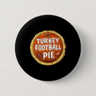 感謝祭トルコのサッカーカボチャのパイの食べ物スポール 缶バッジ