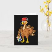 感謝祭トルコのサッカーコーチおもしろい少年たちT カード (黄色い花)