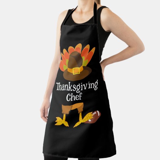 感謝祭トルコのサッカーパーソナライズされたシェフ エプロン (インサイチュ)