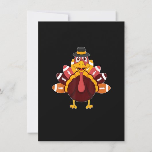 感謝祭トルコのサッカーボールスポーツ愛好家の男性 招待状 (正面)