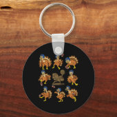 感謝祭トルコのサッカー選手レシーバーQuar キーホルダー (裏面)