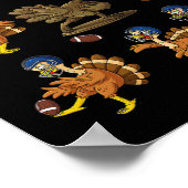 感謝祭トルコのサッカー選手レシーバーQuar ポスター (角)