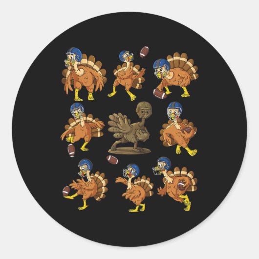 感謝祭トルコのサッカー選手レシーバーQuar ラウンドシール (正面)