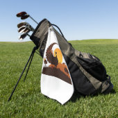 感謝祭トルコのシルエット – サンセットハーベストSc ゴルフタオル (グリーン)