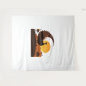 感謝祭トルコのシルエット – サンセットハーベストSc タペストリー (正面(横))