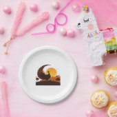 感謝祭トルコのシルエット – サンセットハーベストSc ペーパープレート (パーティー)