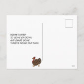 感謝祭トルコのチェイスとバストパーティーはがき シーズンポストカード (裏面)