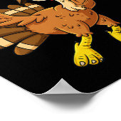 感謝祭トルコのバスケットボール選手おもしろいボーイズGir ポスター (角)